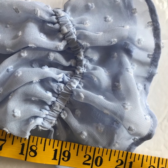 MERAKI Blouse Women's Size S Blue Floral Sheer Long Sleeve Kawaii Girlcore NWT - Picture 10 of 13